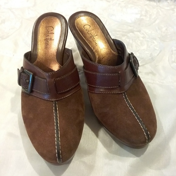 Cole Haan Leather Suede Clogs - Picture 3 of 6